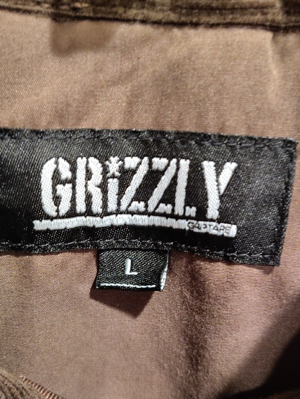 Grizzley Men's Size L Brown Lightweight Pockets Work Shirt Jacket WM - Picture 2 of 15